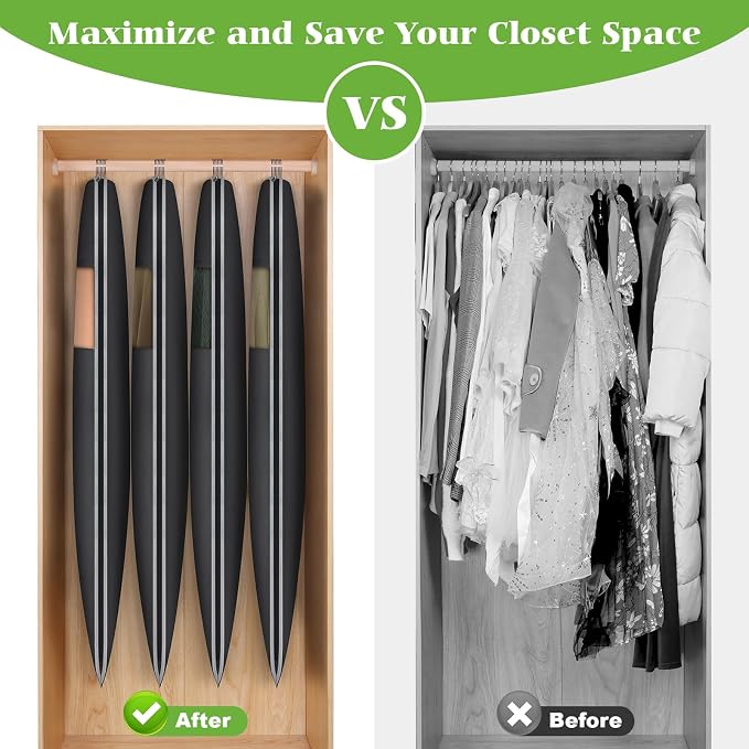 KEEGH Space Saving Hanging Garment Bag with Self Compression Zipper 50 Inch, Compression Garment Bags for Hanging Clothes with Clear Window, Suit Bags for Closet Storage (2 Pack) - Image 5