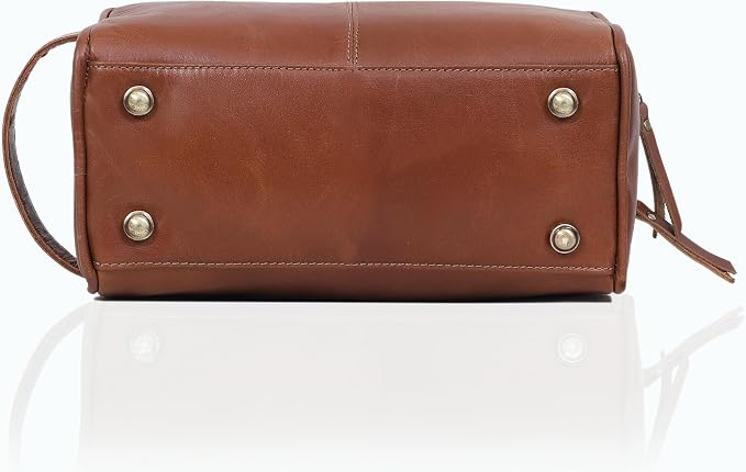 VC VINTAGE COUTURE Leather Toiletry Bag for Men Extra Large Leather Men's Toiletry Bag for Traveling Real Leather Dopp Kit for Men Leather Shaving Bag for Travel - Image 6
