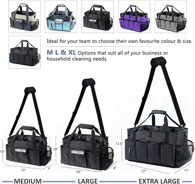 Large Cleaning Caddy for Cleaning Suppliers Organizer,15" Storage Organizer for House Clean Essential, Wearable Cleaing Bag, Storage Caddy for Housekeeping - Image 7