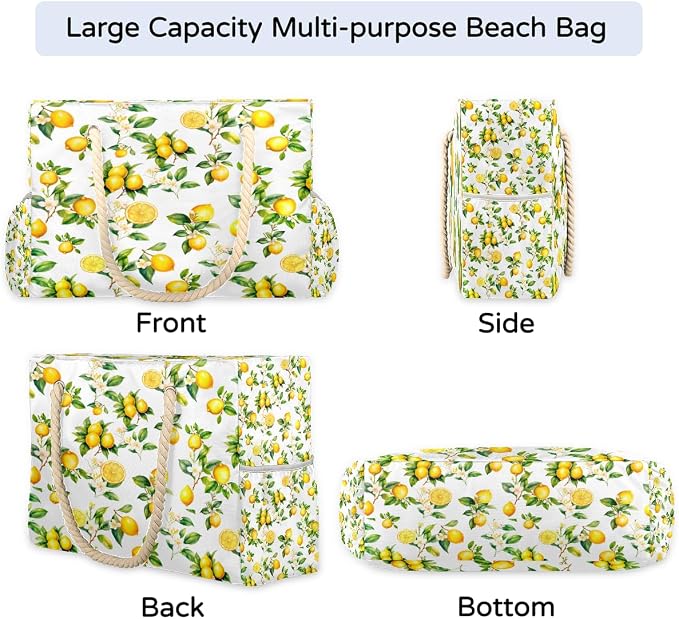 Large Beach Bag with Zipper Beach Bags for Women Water Resistant Swim Pool Bag - Image 6