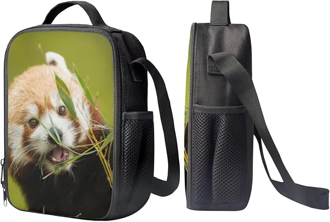 Girls Boys School Backpack with Lunch Box Pencil Case Comfy Padded Lightweight Red Panda Backpack Set Kids Cute Bookbag Insulated Lunch Bag Student Large Capacity Daypack 17 Inch - Image 4