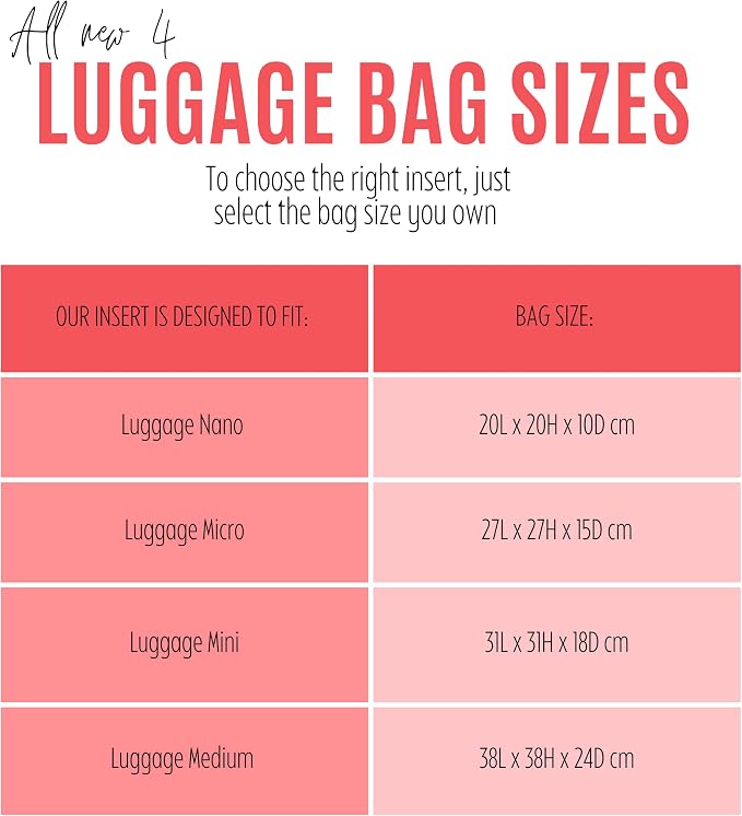 Premium Purse Organizer compatible with Luggage Nano/Micro/Mini/Medium Bag Insert — Perfect Fit, Durable Quality Felt, Full Coverage & No Bulking, 24+ Shades (for Luggage Mini, Red) - Image 2