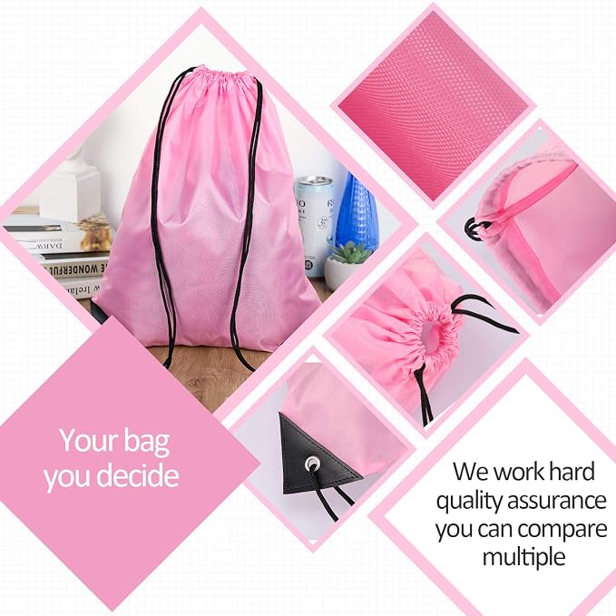 Shappy 60 Pieces Drawstring Backpack Bags Sports Drawstring Bags Bulk Nylon Cinch Bag for Gym Yoga Women Men Sports Outdoor(20 Mixed Colors) - Image 3