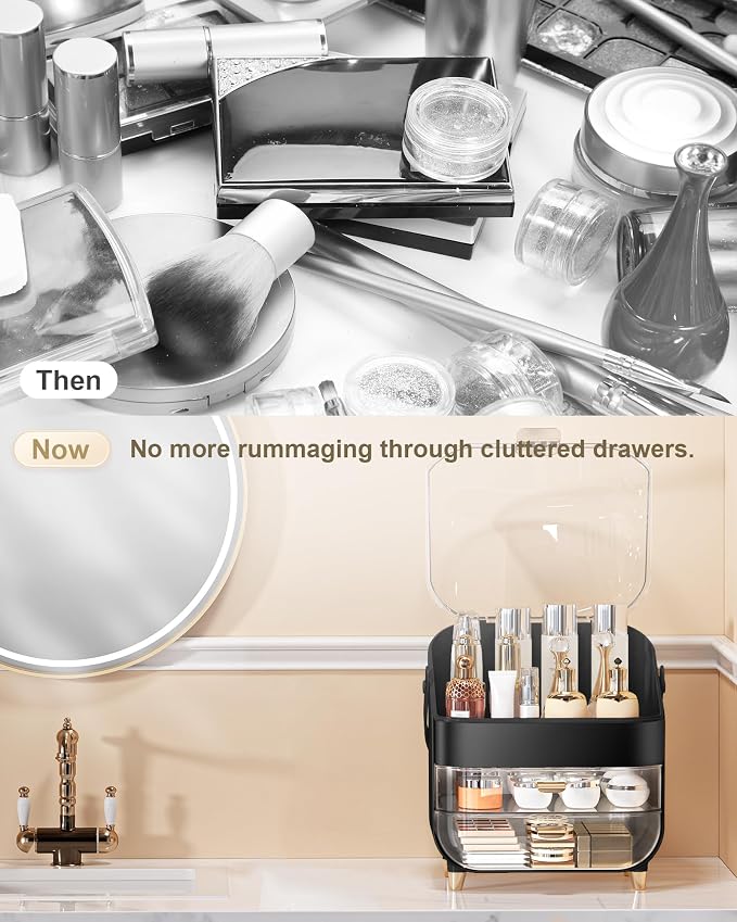Anylady Makeup Organizer Countertop, Skincare Holder Bathroom Counter Organizer, Storage Box Cosmetic Display Cases, Teen Girl Gifts Make up Organizers for Vanity, Dresser - Image 8