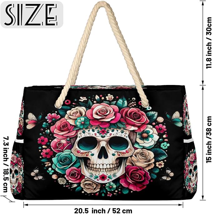 Large Beach Bag with Zipper Beach Bags for Women Water Resistant Swim Pool Bag - Image 4