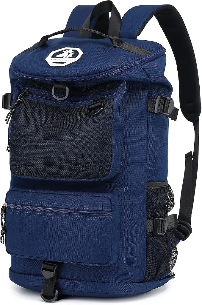 Kalesi Gym Duffle Bag Backpack 4-Way Waterproof with Shoes Compartment for travel Sport Hiking laptop (dark blue) by Kalesi