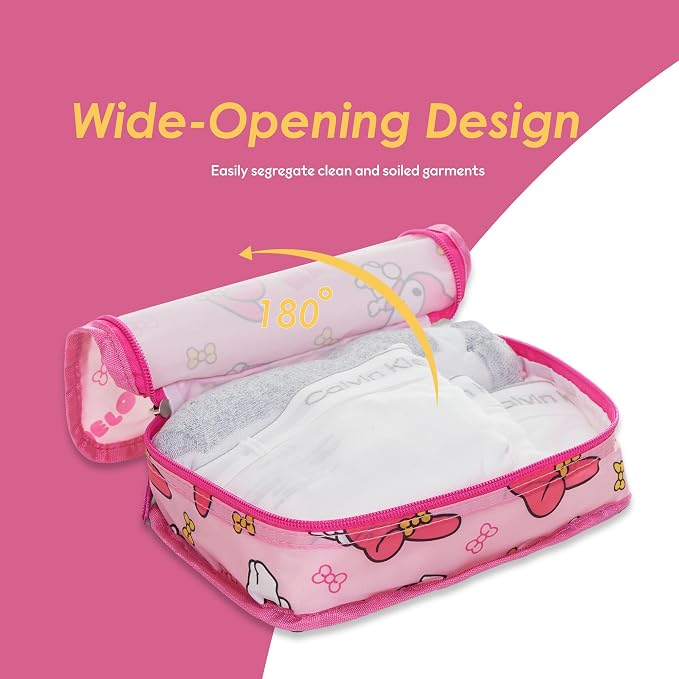 Sanrio's Hello Kitty Packing Cubes - 5 Piece Packing Cube Bags - Travel Essentials - Suitcase Luggage Organizer Set - Hello Kitty and Friends, My Melody, Kerromi, Kerropi, Badtz-Maru (My Melody) - Image 6