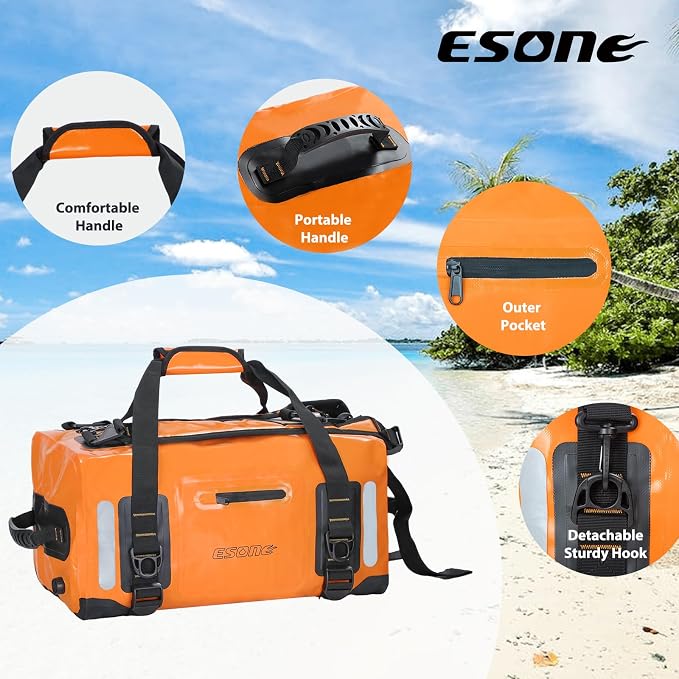 ESONE Dry Bags Waterproof Backpack for Men/Women 60L Dry Bag for Kayaking, Travel, Boating, Camping, Paddle Board, Surfing - Image 5