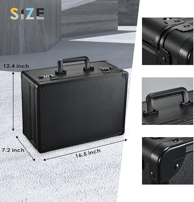 Yueieoun Barber Case with Clippers Sliding Tray, Profesional Barbers Briefcase Tool Case, Barber Cases for Clippers and Supplies, Hair Scissors Trimmer Organizer, Salon Grooming Hard Travel Suitcase - Image 6