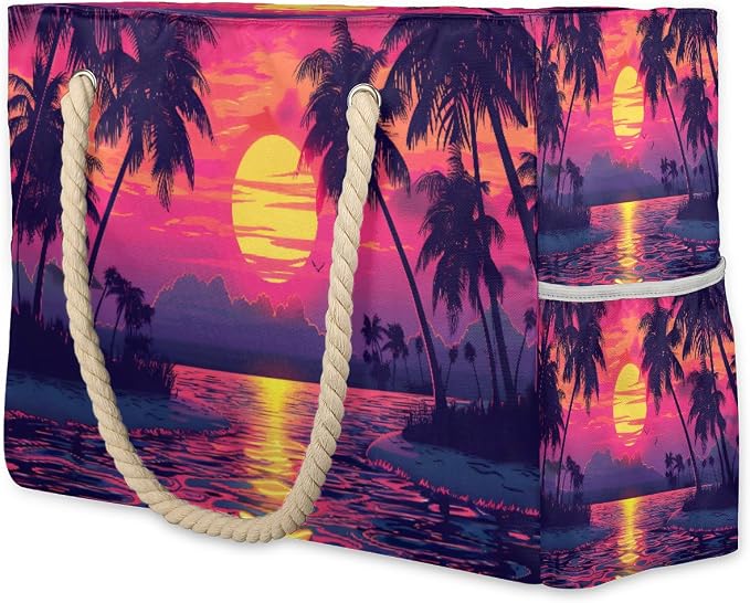 Large Beach Bag with Zipper Beach Bags for Women Water Resistant Swim Pool Bag by Unknown