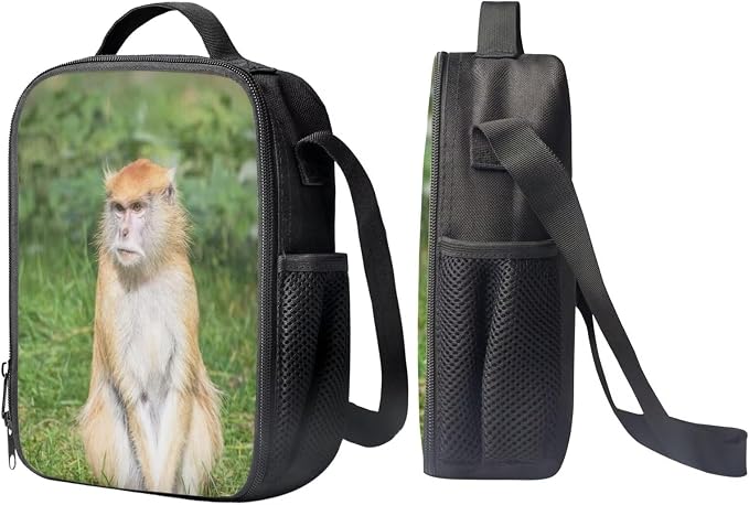 Girls Boys School Backpack with Lunch Box Pencil Case Comfy Padded Lightweight Animal Patas Monkey Backpack Set Kids Cute Bookbag Insulated Lunch Bag Student Large Capacity Daypack 17 Inch - Image 4
