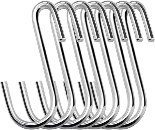 20 Pack Large Heavy Duty S Shaped Hooks 2.36 Inches Large Hanging Hooks for Kitchen, Bathroom, Bedroom and Office (20 Pcs, Small, Silver) by Swatowot