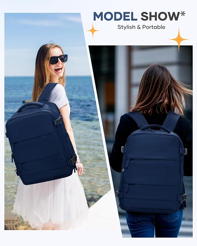 coofay Travel Backpack Carry on Flight Approved Carry on Backpack for Airplanes Personal Item Travel Bag 18x14x8 Inches Traveling Backpacks Airback Backpacks for Traveling Mochila de Viaje - Image 2