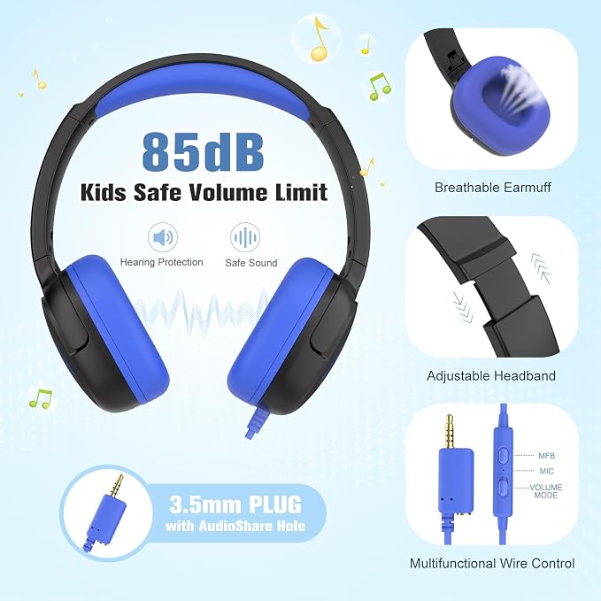 Bevalsa Backpack for Boys, School Bags for Kids with 3.5mm Jack Wired Headphones, Lunch Box & Pencil Case, Gamer Backpack for Kids Children Teens for Elementary Middle School Student (Lightning) - Image 3