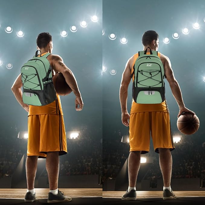 WOLT Basketball Backpack Large Sports Bag with Separate Ball Holder & Shoes Compartment, Best for Basketball, Soccer,Gym - Image 6