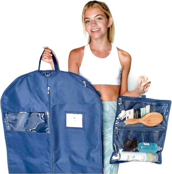 Premium Waterproof Hanging Garment Bag - 52 inch Clothes Bag with Gusset, 4 Pockets, Accessory Pouch & Side Zip for Dance Costumes, Skating, Theatre, Beauty Pageants, Cheer & More. - Image 6