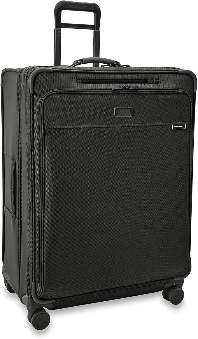 Briggs & Riley 31" Extra Large Expandable Spinner - Checked Luggage for Travel, Suitcases with Wheels, Softside Rolling Bag for Men & Women, Self-Repairing Zipper - Baseline Collection, Black by Unknown