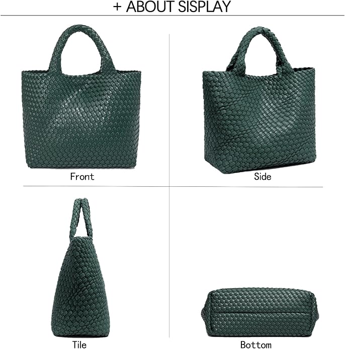 JINMANXUE Fashion Woven Bag Shopper Bag Travel Handbags and Purses Women Tote Bag Large Capacity Shoulder Bags - Image 7