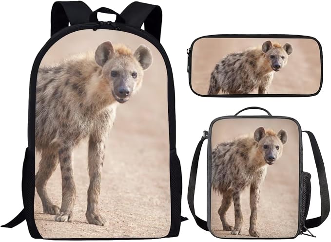 Girls Boys School Backpack with Lunch Box Pencil Case Comfy Padded Lightweight Hyrax Backpack Set Kids Cute Bookbag Insulated Lunch Bag Student Large Capacity Daypack 17 Inch - Image 2