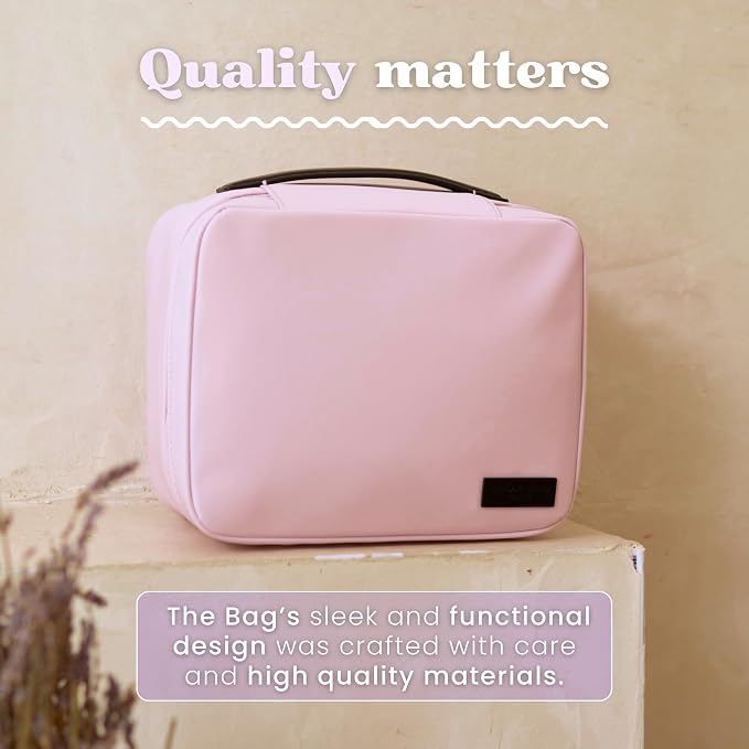 CLEAN SKIN CLUB Clean Towels XL Dedicated Travel Cosmetic Makeup Bag, Portable Large Capacity Beauty Toiletry Water Resistant Organizer Case with Dividers, Zipped Compartments - Image 5