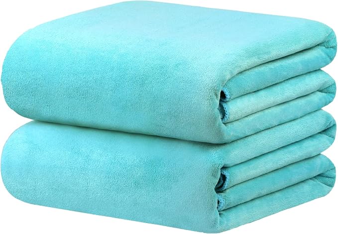 JML Microfiber Bath Sheet Towels, 2 Pack, 40" x 80", Aquamarine | Hanging Loop, Soft, Absorbent & Quick Dry, Lint Free, Fade Resistant, for Spa, Sauna, Swimming, Pool, Yoga - Image 2
