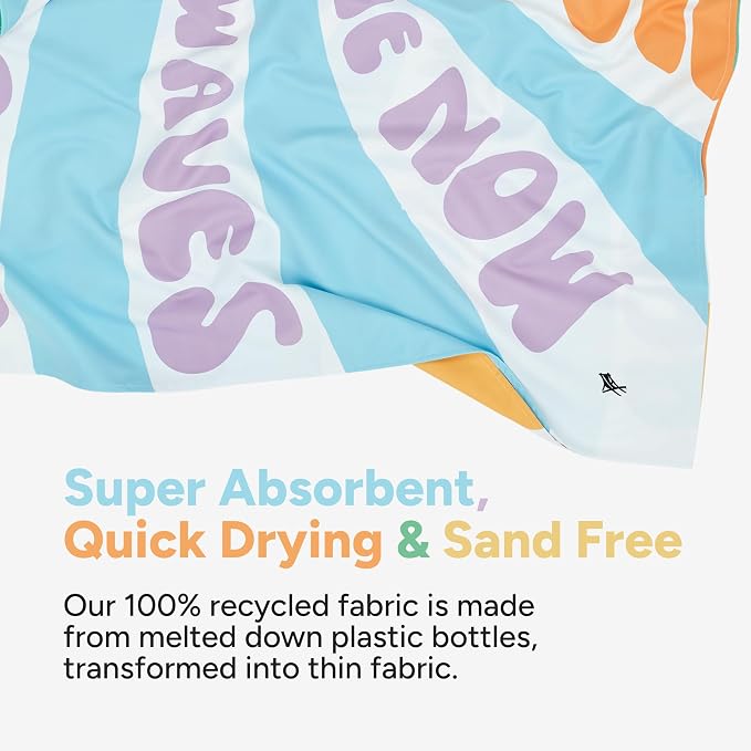 Dock & Bay Beach Towel - Quick Dry, Sand Free - Compact, Lightweight - 100% Recycled - Includes Bag - Vitamin Sea - Extra Large (200x90cm, 78x35) - Image 3
