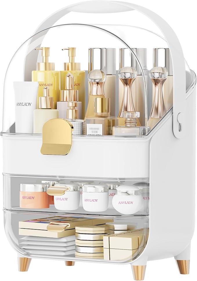 Anylady Makeup Organizer Countertop, Skincare Holder Bathroom Counter Organizer, Storage Box Cosmetic Display Cases, Teen Girl Gifts Make up Organizers for Vanity, Dresser - Image 8