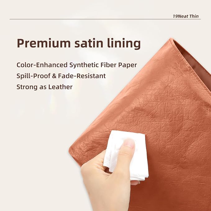 Lightweight Bag Insert, Waterproof Surface and Silky Satin Interior, Fits Artois MM (With Zipper and Bottle Holder, Brown) | Bottle Holder and Side Zip, Smooth Satin Interior, Easy-Care Outer Surface, Multiple Color Options, Structured Yet Flexible - Image 8