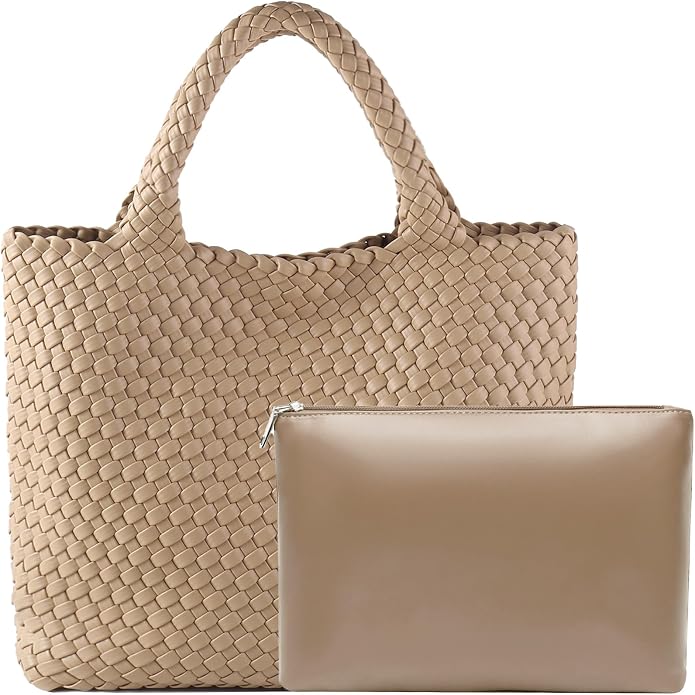 JINMANXUE Fashion Woven Bag Shopper Bag Travel Handbags and Purses Women Tote Bag Large Capacity Shoulder Bags by JINMANXUE