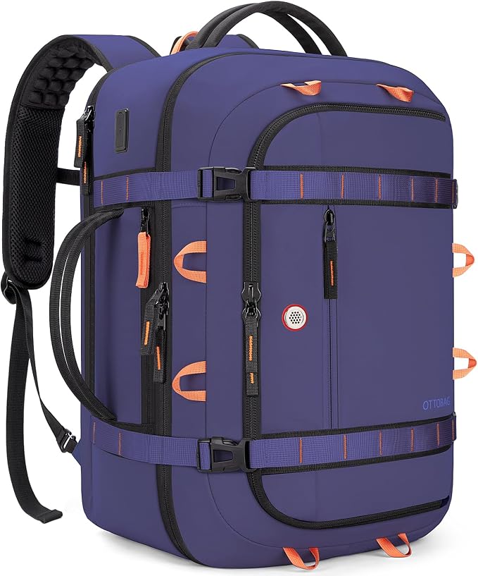 40L Travel Backpack 17.3" Laptop Carry On Duffel Flight Approved | TSA Approved, Wet & Dry Compartment, Water Resistant, Anti-Theft Pocket, Luggage Strap, USB Charging Port by OTTOBAG