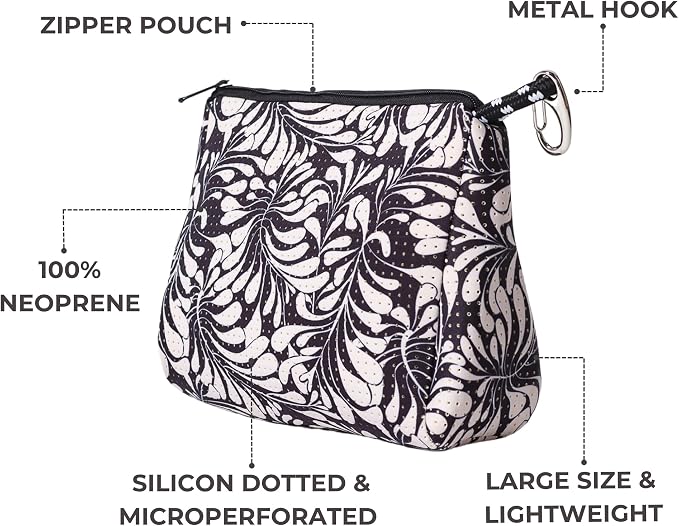 POPUPS Large Makeup Bag with Zipper - Waterproof Neoprene Cosmetic Bag 7.7 x 10.75 x 5 inches - Image 4