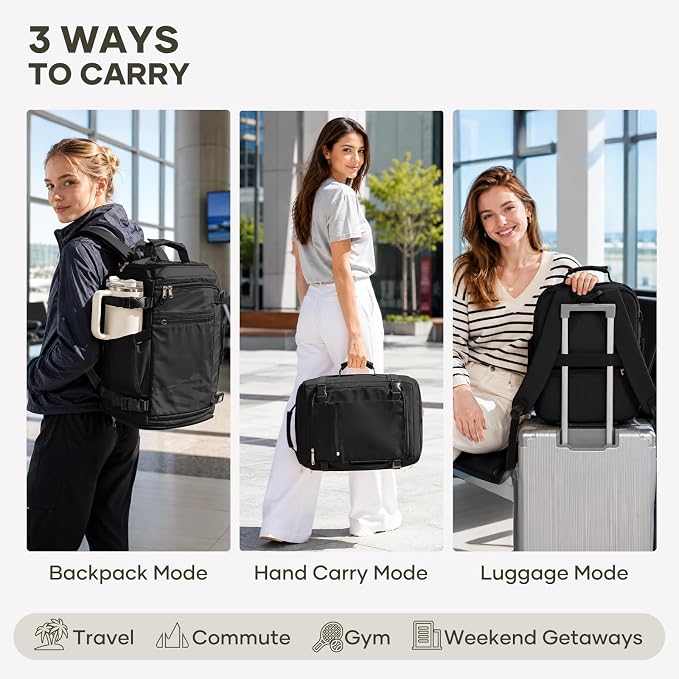 coofay Travel Backpack for Women Men, Carry on Backpack for Airplanes | Personal Item Travel Backpack Carry on Flight Approved,Mochila de Viaje Casual Daypack Backpacks Tsa Approved Hiking Backpack - Image 5