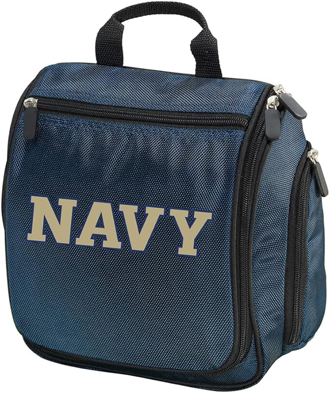 Broad Bay Naval Academy Toiletry Bags Or Hanging United States Naval Academy Shaving Kits for Men Official USNA Dopp Kit (Navy) by BroadBayPersonalizedGifts