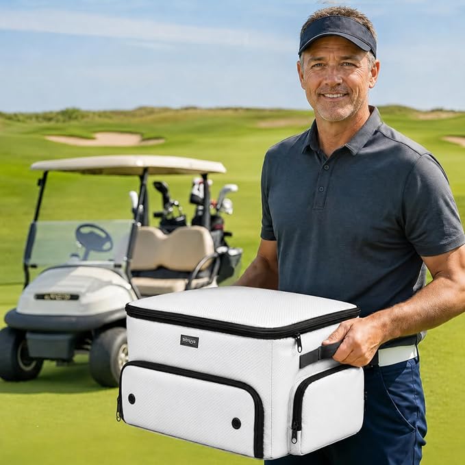 Golf Trunk Organizer with Separate Ventilated Compartment for 2 Shoes | 2 Layer Storage, Up To Us Men'S 16, Waterproof Side Pocket, Golf Car Storage for Balls, Tees, Cap, Clothes, Gloves - Image 6