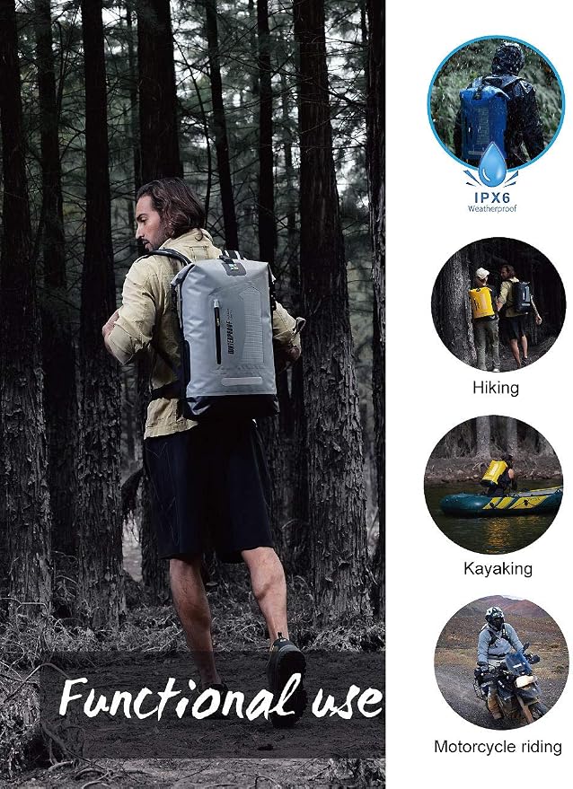 IDRYBAG Waterproof Backpack for Men 20L/30L/40L, Floating Dry Bag Kayak, Dry Backpack Hiking - Image 5