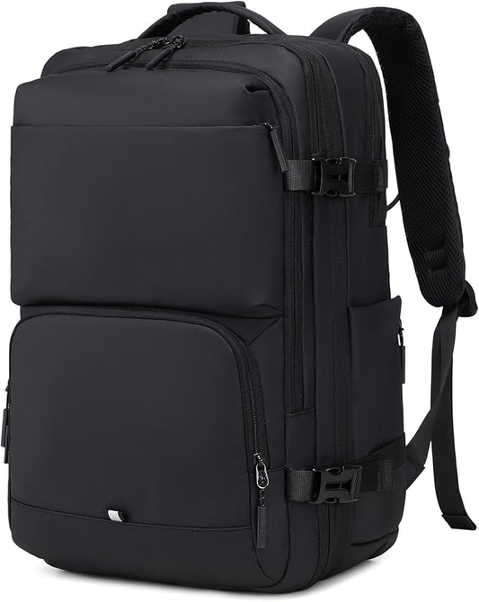 BAGOK Carry On Travel Backpack, Expandable Extra Large Airline Approved,Lightweight Daypack for Men and Women（Black） by BAGOK