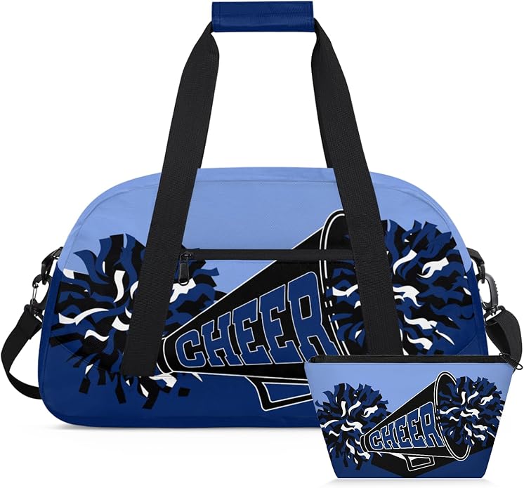 Cheerleading Dance Bag for Women Cheer Team Sport Gym Makeup Cosmetic Bag 2 Pcs Set by Mardesigns