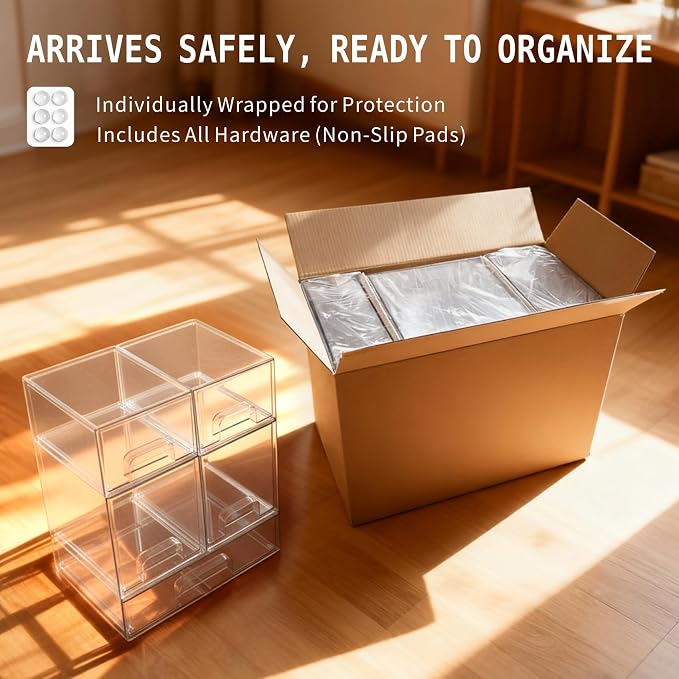 Baby Bottle Organizer, Large Capacity Stackable Acrylic Storage with Non-Slip Pads, for Baby Bottles, Pump Parts, Kitchen Countertop, Pantry, Vanity, 3-Piece - Image 7