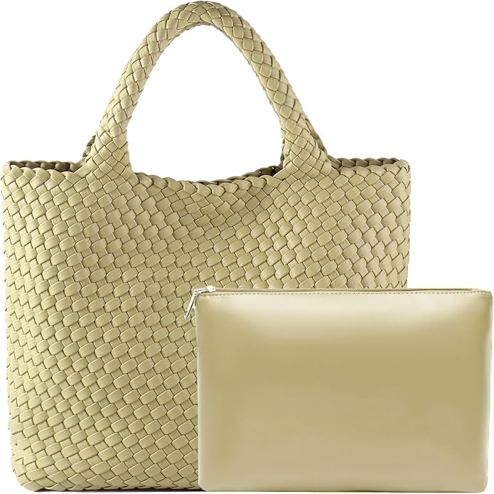 JINMANXUE Fashion Woven Bag Shopper Bag Travel Handbags and Purses Women Tote Bag Large Capacity Shoulder Bags by JINMANXUE