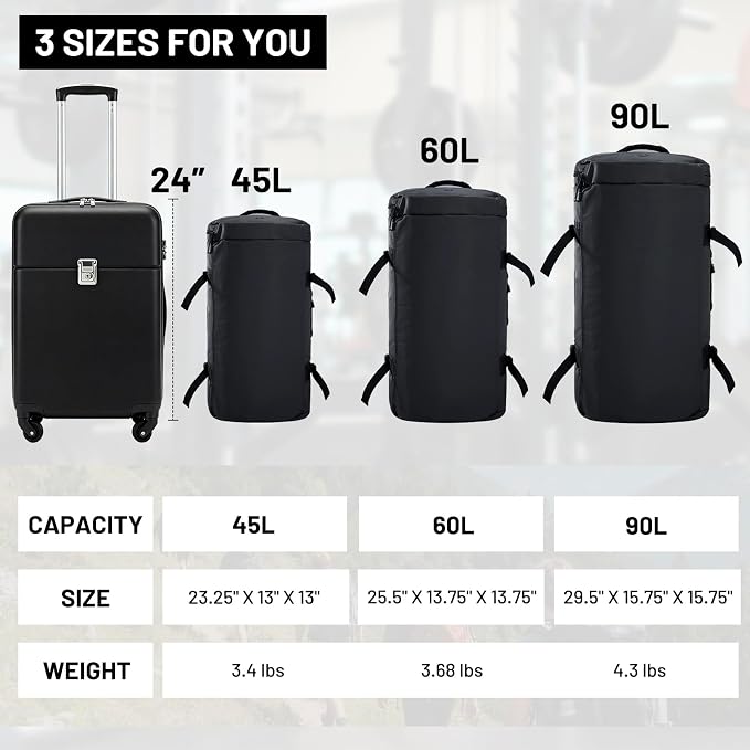 MIER Large Duffle Bag Backpack for Travel Camping Gym Sports, 45L/60L/90L | Water Resistant, Convertible Duffel, Detachable Backpack Straps, Shoe Compartment, Heavy-Duty Tarpaulin, 3 Sizes - Image 6