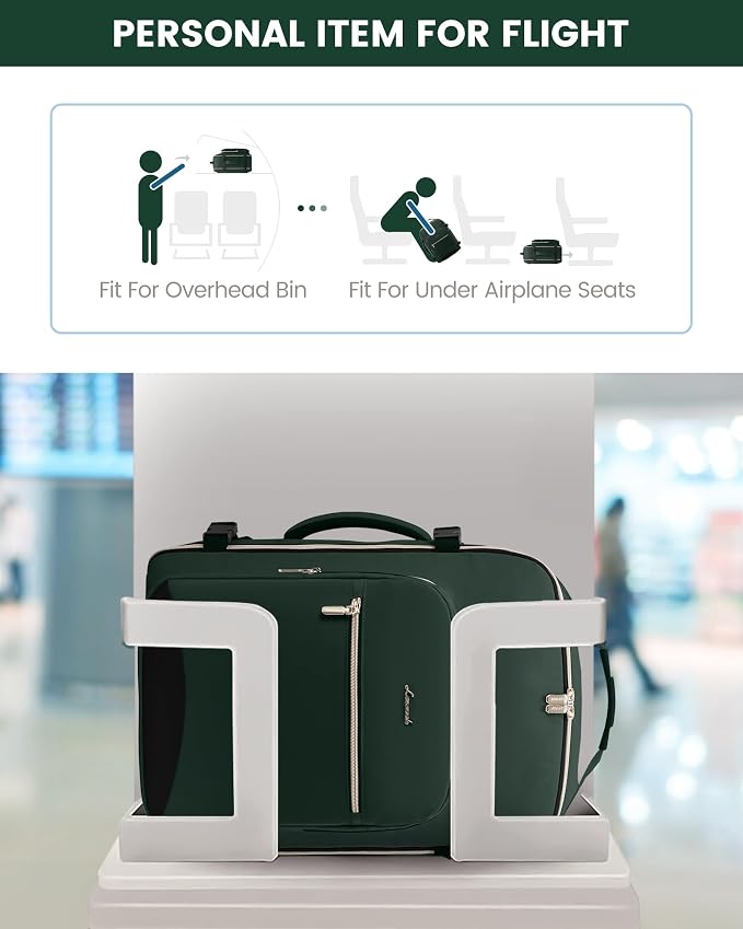 LOVEVOOK 50L Travel Backpack Flight Approved Carry on Backpack,3 Packing Cubes,Waterproof Personal Item Travel Bag,TSA Carry on Luggage Suitcase Travel Essentials,Gifts for Women & Men,fits 18" Laptop - Image 4