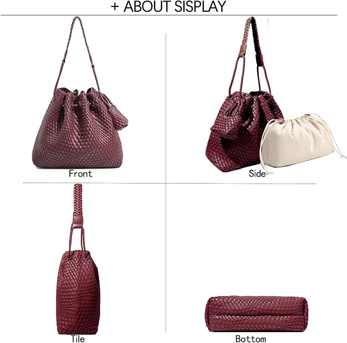 JINMANXUE Woven Purse for Women, Beach Hobo Shoulder Bag, Top-handle Tote Handbag, Shopper Underarm Satchel for Work Travel | Spacious Lightweight - Image 7