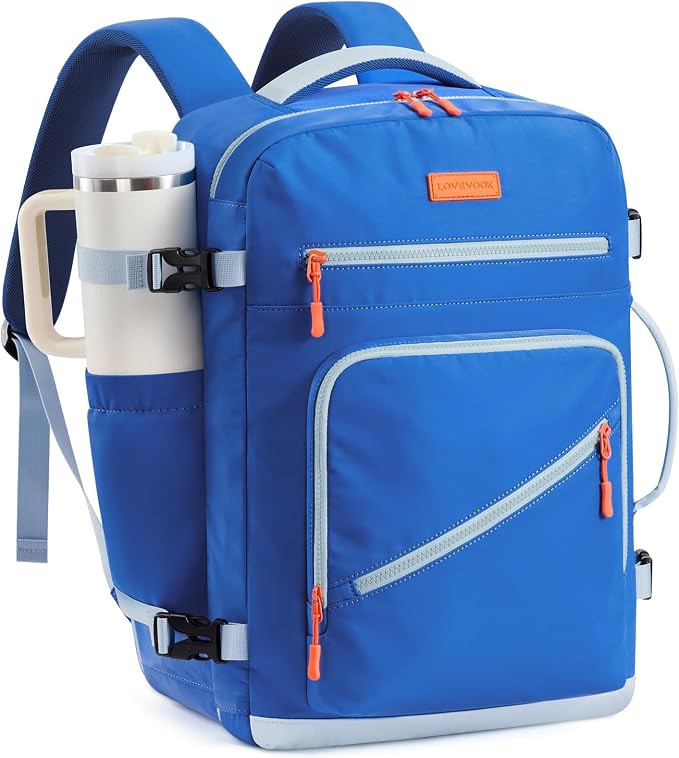 LOVEVOOK 40L Travel Backpack for Women Men, Airline Approved Carry On Luggage, Multi-Pocket TSA Personal Item Bag fits 17 Inch Laptop, Waterproof Weekender Overnight Suitcase Travel Essentials by LOVEVOOK