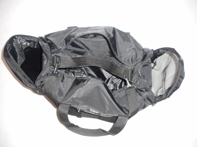 Duffle Bag Wet and Dry with One End Compartment Mesh, Front Pocket, Made In USA (Black) - Image 6
