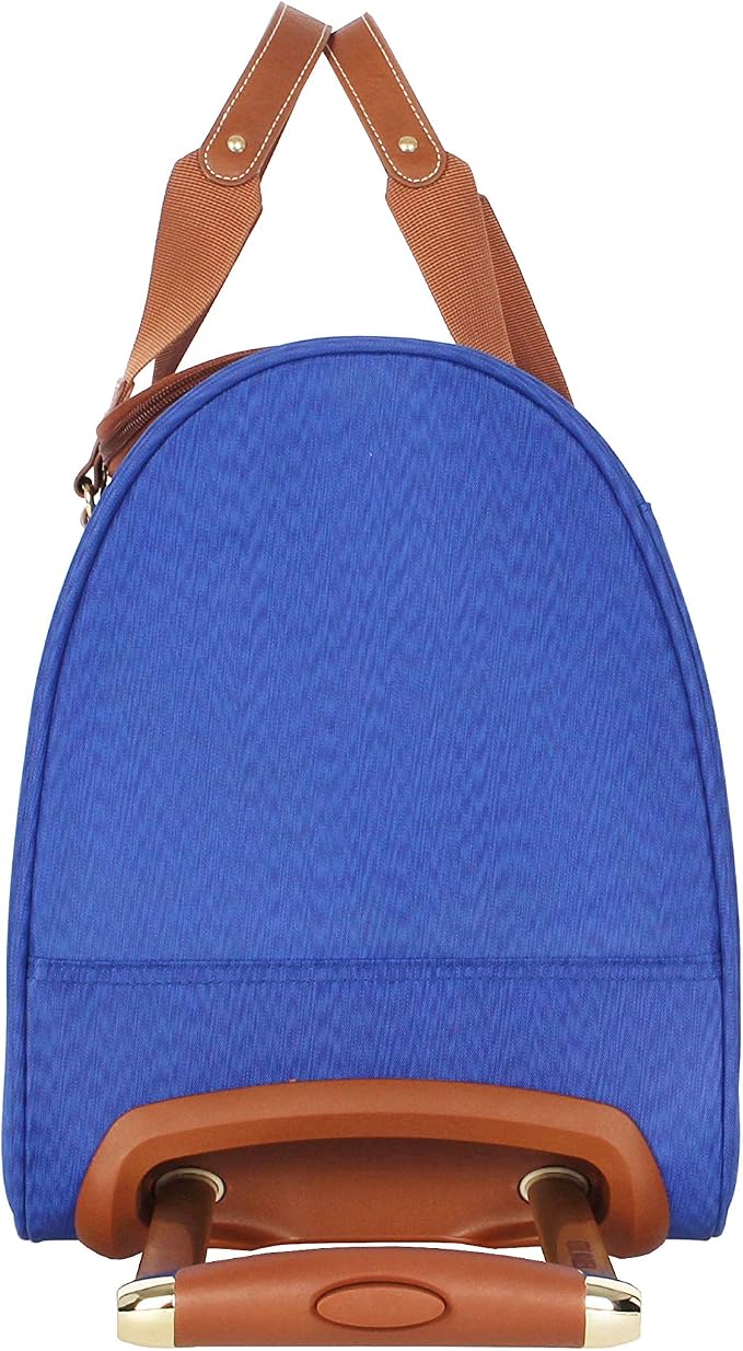 Steve Madden Designer Carry On Luggage Collection - Lightweight 20 Inch Duffel Bag- Weekender Overnight Business Travel Suitcase with 2- Rolling Spinner Wheels (Global Blue) - Image 3