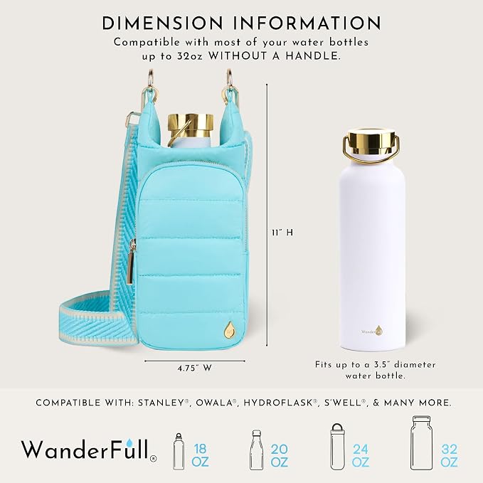 WanderFull Original HydroBag Crossbody Water Bottle Holder with Phone Pocket, Fits Water Bottles up to 32 oz - Image 4