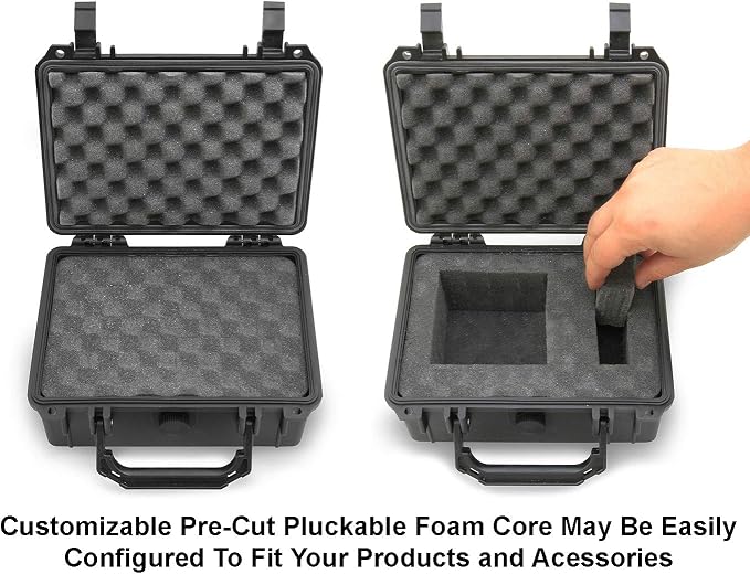 Cloudten 9 inch Airtight Case with Impact Absorbing Customizable Foam, Includes Case Only - Image 5