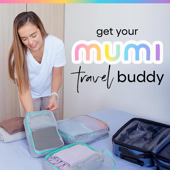 MUMI Packing Cubes for Travel - 5 Set Luggage Organizer Bags, Purple | Travel organizer bags for suitcases, carry on and backpack; holds clothes, kids items and accessories - Image 7