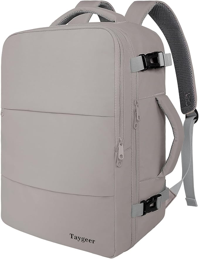 Taygeer Laptop Backpack Purse for Women, Backpack for College Essentials | Travel Bag Airline Approved with 15.6inch Laptop Compartment, CarryOn Work Bag for Nursing Doctor Business Travel, Brown by Taygeer