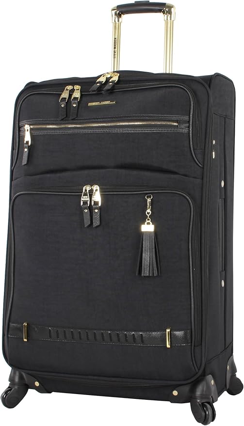 Steve Madden Designer Luggage Collection - 3 Piece Softside Expandable Lightweight Spinner Suitcase Set - Travel Set Includes an Under Seat Bag, 20-Inch Carry on and 28-Inch Checked Suitcase, - Image 2